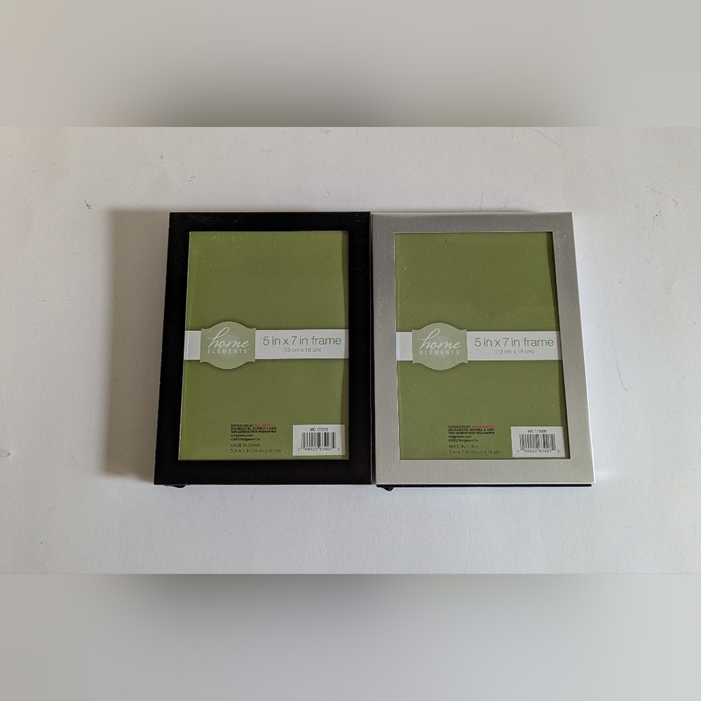 Frames Photo Frames Black Silver 5x7 Photo Frames Bundle Of Two Stand Or Wall
